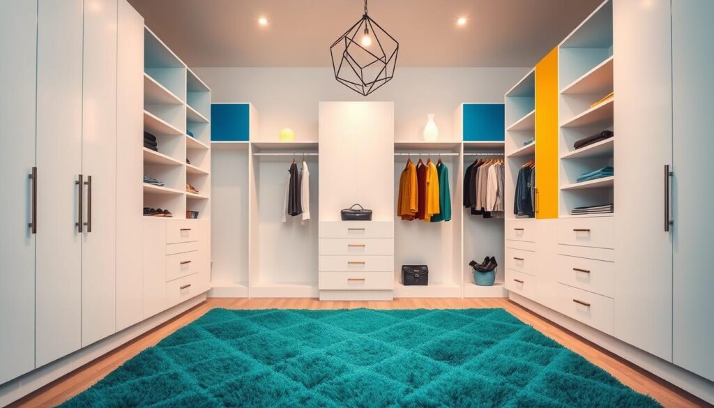 bold closet color accents