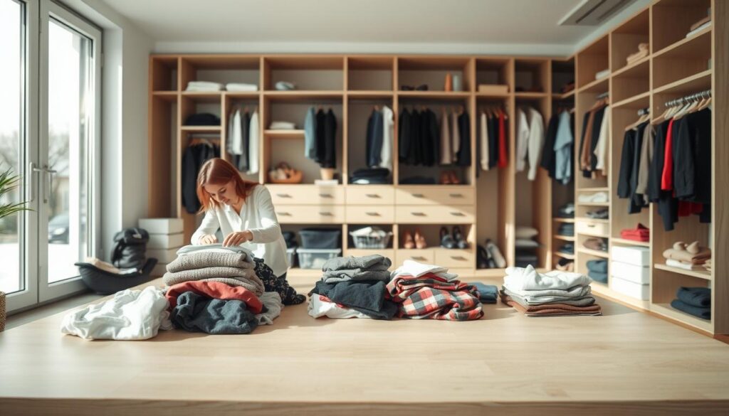 closet decluttering process