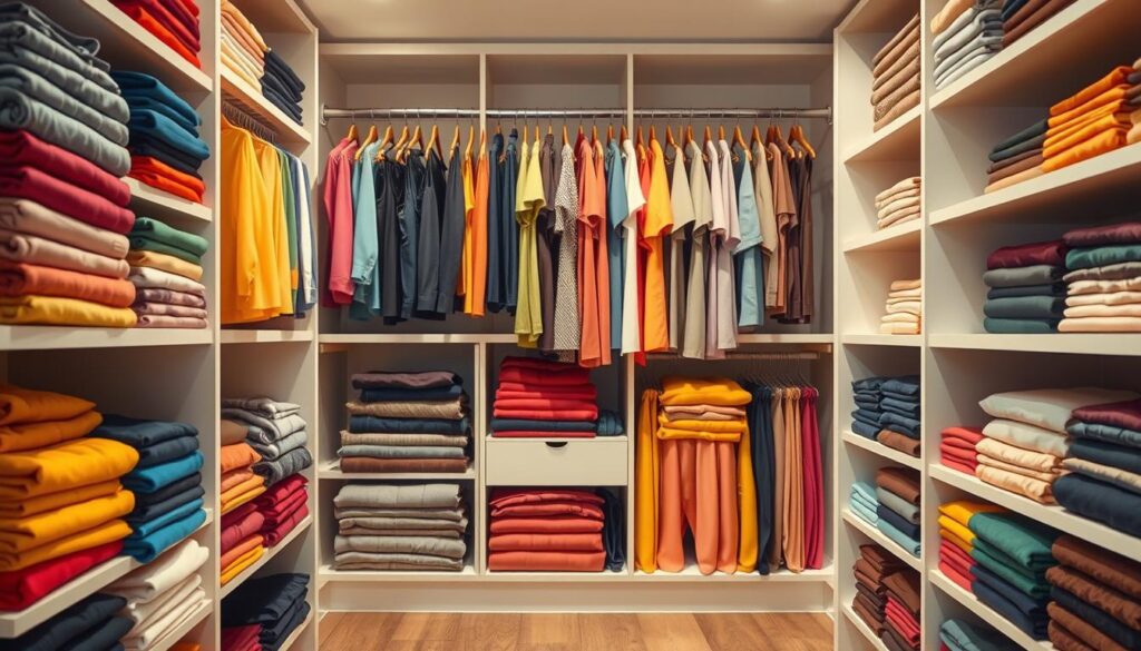 color-coded clothing arrangement