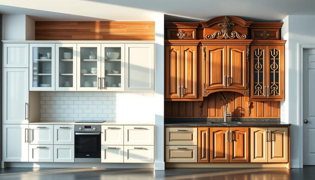 modern vs traditional cabinet trends