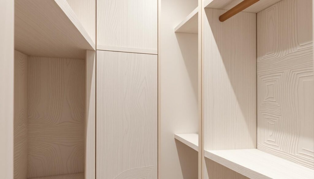 textured closet finishes
