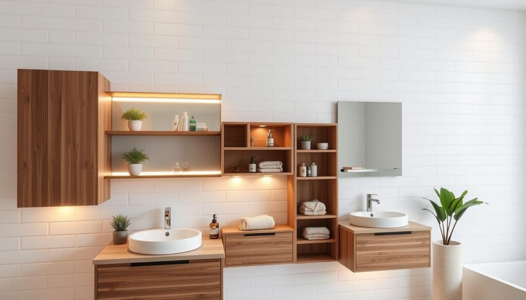 harmonious bathroom storage design
