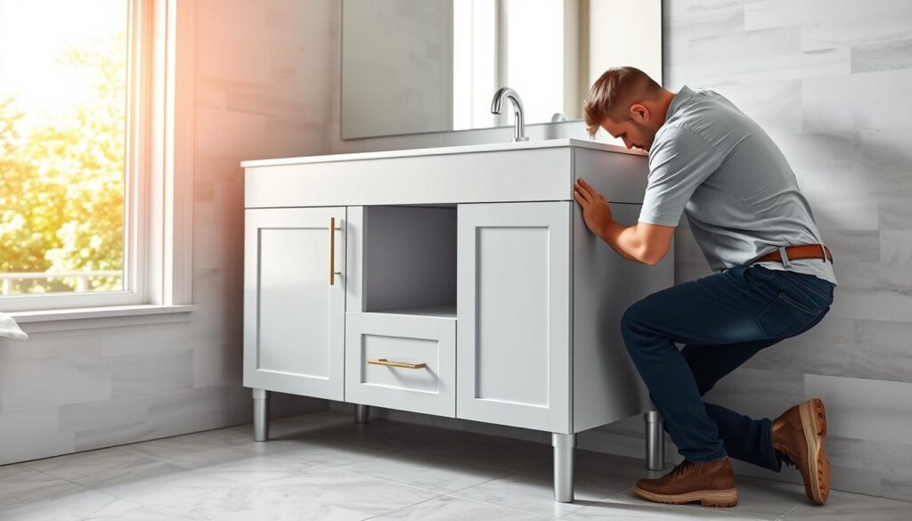 vanity installation process