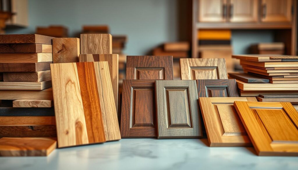 Custom cabinetry materials and wood options