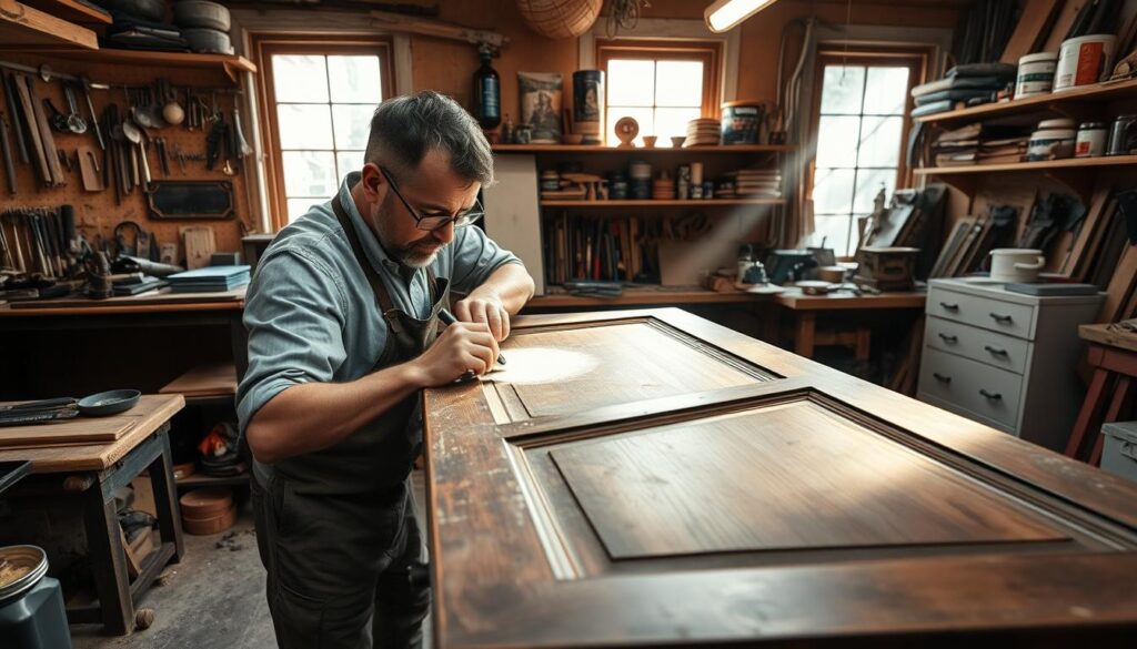 cabinet restoration process