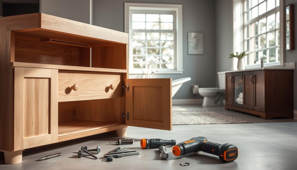 bathroom vanity assembly tips