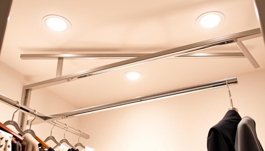 double hanging rods storage system