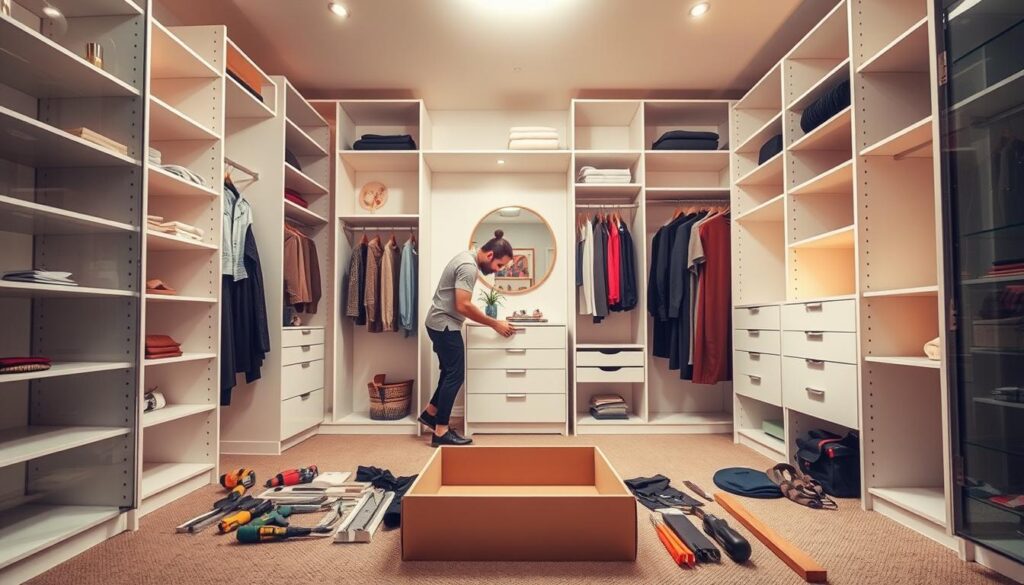 efficient closet installation process