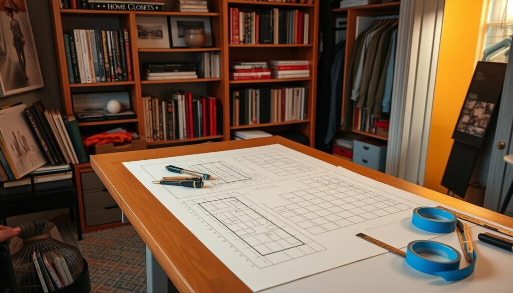 planning closet measurements sketches