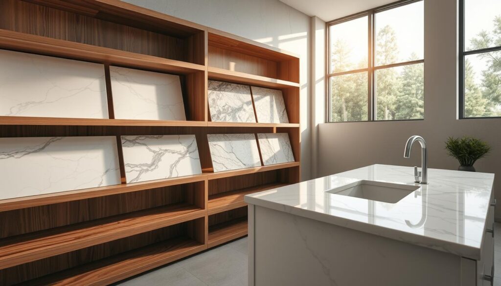 quartz bathroom countertop selection