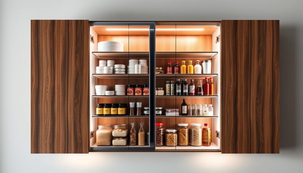 smart pantry cabinet with integrated lighting smart pantry cabinet with integrated lighting