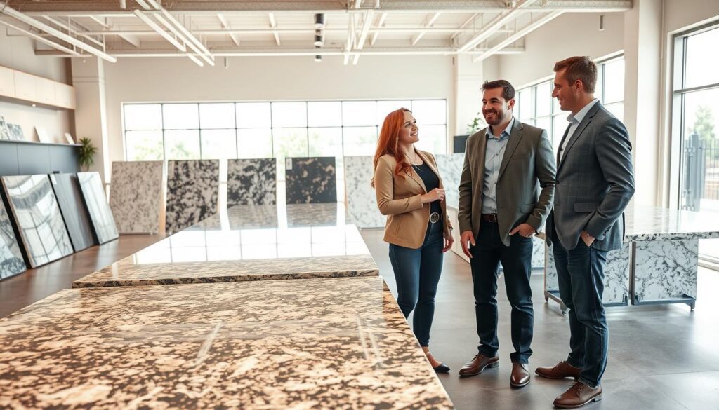Granite countertop showroom visit